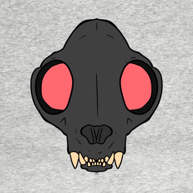 Cat Skull (black) by KawaiiFer